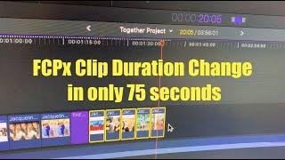 Easy change of time duration of photos in Final Cut Pro X