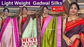 Light Weight  Gadwal Silks  | | Teja Sarees | Gadwal Sarees  @brideessentials