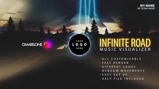 Infinite Road Music Visualizer | After Effects Template | Audio Spectrum Visualizer