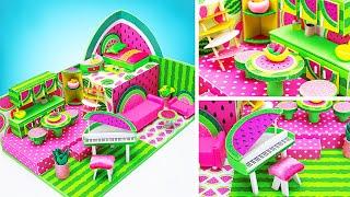 How To Make Miniature House With Watermelon Design || EASY DIY 
