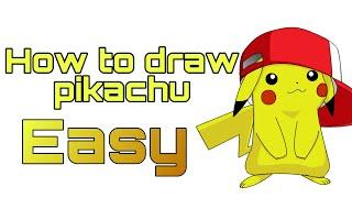 how to draw pikachu easy | step by step || ASJ CHANNEL