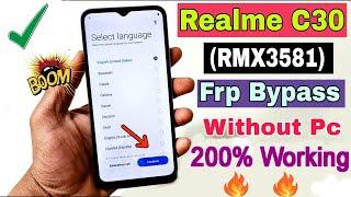 Rralme C30 (RMX3581)  Frp Bypass  Unlock || Google Account Lock Remove Without Pc