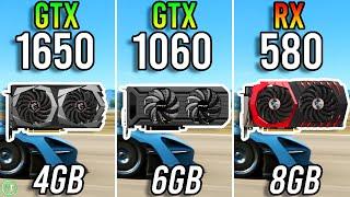 GTX 1650 4GB vs GTX 1060 6GB vs RX 580 8GB