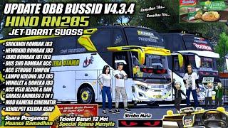 UPDATE BARU !! OBB BUSSID V4.3.4 HINO RN285 JET DARAT SUOS | HD REALISTIS | NADA BASURI TERBARU