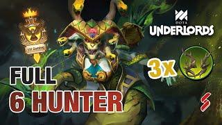 Meta Build Full 6 Hunter | 3x Crown of Antlers | Dota Underlords Strategy