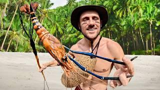 24 HOURS ON THE ISLAND. HOW TO CATCH SHRIMP IN THE TROPICAL FOREST. #3