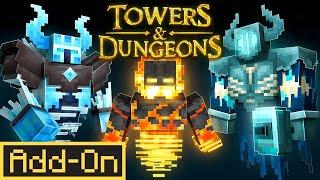 TOWERS & DUNGEONS ADDON 18+ Level Design Structures for Minecraft Bedrock Edition Survival