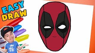 Deadpool Mask || How To Draw Deadpool Mask || Easy Step By Step Drawing Tutorial