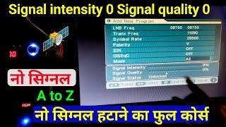Signal intensity 0 Signal quality 0 | DD Free dish no signal problem