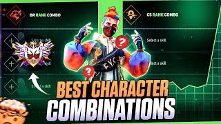 BEST CHARACTER COMBINATION FOR BR RANK & CS RANK || BEST CHARACTER SKILL COMBINATION IN FREE FIRE