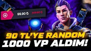 sadece 90 TL'YE EFSANE RANDOM VP satın aldım içinden 1000 VP ÇIKTI ve DERECELİ GİRDİM! Valorant