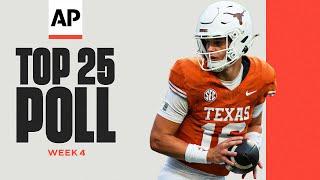 AP Top 25 Poll Released: Texas JUMPS Georgia after Dawgs struggle at Kentucky | Week 4