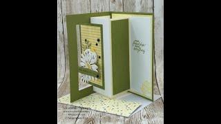 Stampin' Up Floral Delight Cheerful Daisies Window Fun Fold Card Video Tutorial