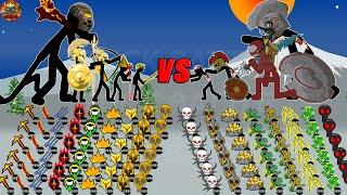 All Stick Man Icon Army VS All Zombie Item Army | STICK WAR LEGACY | STICK BATTLE