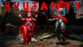 MK11 All Skarlet Brutalities, Fatalities, Friendship, Fatal Blow & Ending