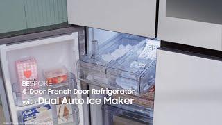 Bespoke 4-Door French Door Refrigerator | Dual Auto Ice Maker | Samsung
