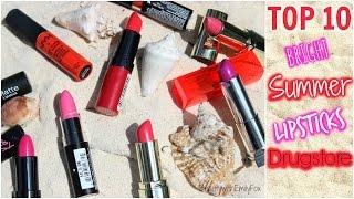 Favorite Bright Summer Drugstore Lipsticks -  Lip Swatches