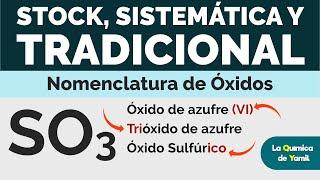 Nomenclatura de ÓXIDOS en STOCK, SISTEMÁTICA Y TRADICIONAL