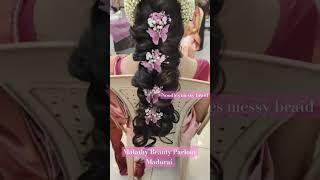 Noodles messy braid #maduraimakeupartist #makeup #malathybeautyparlourmadurai #hairstyle