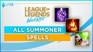 League of Legends: Wild Rift Alpha Test --- ALL SUMMONER SPELLS (NEWBIE GUIDE)!