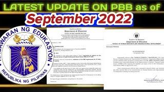 UPDATES ON THE RELEASE OF PBB 2021 AS OF SEPTEMBER 2022 || DEPED PERFORMANCE BASED BONUS FY 2021