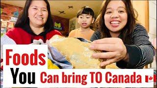 FOODS YOU CAN BRING TO Canada | WE SHOW YOU WHAT FOOD MY MOM GAVE US  from  VLOG | sarah buyucan