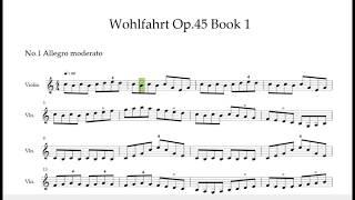 Wohlfahrt Violin Studies Op.45 - Book 1 - Violin Etude No.1