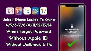 iPhone Locked To Owner How To Unlock iPhone 4/5/6/7/8/X/11/12/13/14 Without Apple iD ! Unlock iCloud