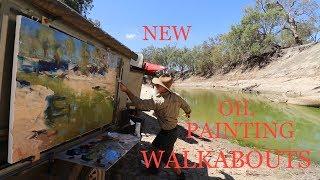 OIL PAINTING AUSTRALIA - LARGE PALETTE KNIFE / PLEIN AIR ON THE RIVER DARLING!