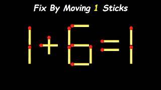 Fix the Equation | Boost Brainpower  | Improve IQ | Matchstick Puzzle | Math test