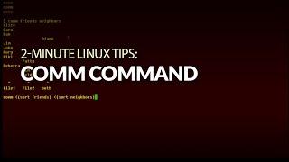 How to use the Comm command