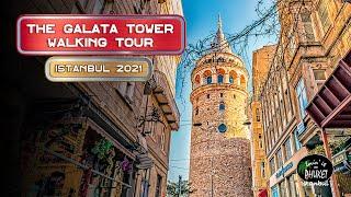 Galata Tower During Lockdown, Istanbul Turkey, 4K Virtual Walk, May 2021