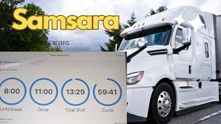 How to use samsara electronic logs for truck drivers /Trucking life with shawn