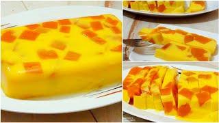 Mango Milk Pudding Recipe || Easy Homemade Mango Dessert || Sweet Dessert Recipe