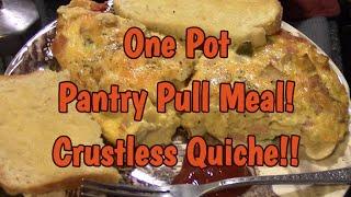 One Pan Pantry Pull Crustless Quiche!