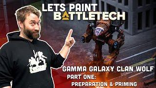 Lets Paint Battletech: Gamma Galaxy Clan Wolf Mad Cat Ep. 1