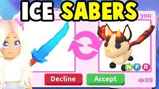 Trading NEW ICE SABERS in Adopt Me!