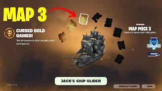 How to Complete Pirate Code Three Quests to unlock Map Piece Three Fortnite - Jack Sparrow Quests