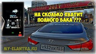 Сколько км можно проехать на полном баке Hyundai Avante MD 1.6 GDI?