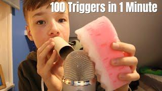 ASMR 100 Triggers In 1 Minute