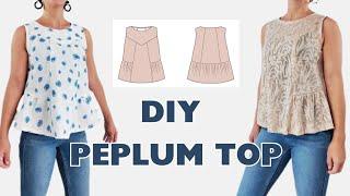 How to Sew a Peplum Top with a Yoke Lining | Step-by-Step Sewing Tutorial