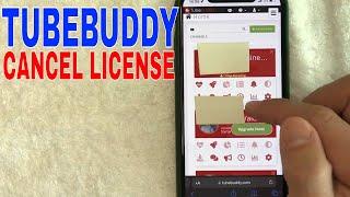   How To Cancel Tubebuddy License Subscription 