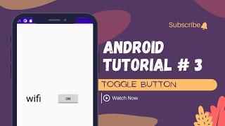 Android Studio Tutorials | how to create Toggle Button in android studio |custom button in android