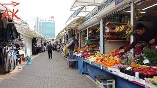 Long Walk in Khabarovsk, Russia, Lenina Square, Central Market, Gaidara Park, City Hall, 4K