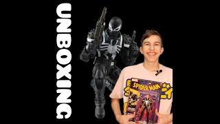 AGENT VENOM FLASH THOMPSON MARVEL LEGENDS RETRO CARD SPIDER MAN FIGURE UNBOXING X REVIEW