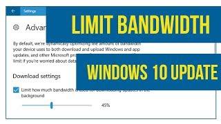 How to Limit Bandwidth for Windows Update in Windows 10 | Windows Tutorial