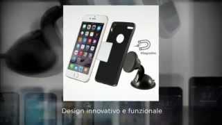 TecHERE Magneto - Supporto / porta telefono universale magnetico per auto con ventosa