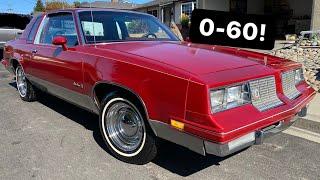 0-60MPH TEST OLDSMOBILE CUTLASS SUPREME BROUGHAM!!!