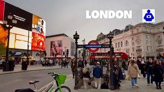 London Autumn Walk   Oxford & REGENT Street to Piccadilly Circus | Central London Walking Tour