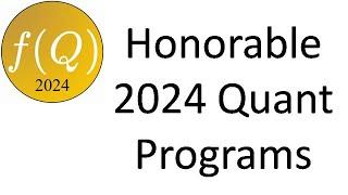 2024 Fancy Quant Honorable Mentions